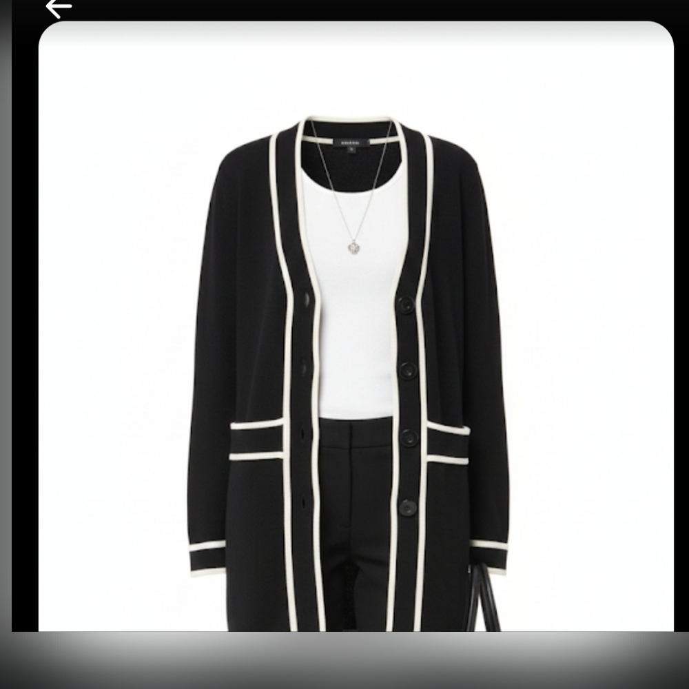 Rafaella black cardagan sweater sz small